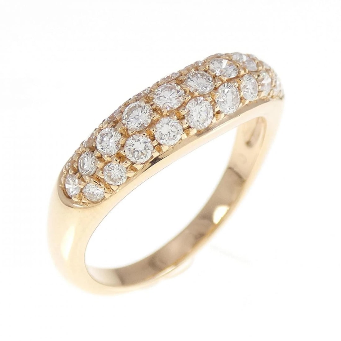 K18PG DIAMOND RING: K18PG Diamond Ring Brand: Unbranded Type: Ring Material: K18 Pink Gold, Main Stone/Creation Natural Color: pink gold Size: 7-7.5 (US size) Accessories: None Accessories Notice: When
