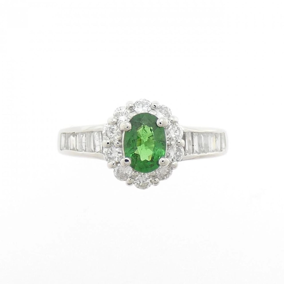 PT900 GREEN GARNET RING - 2