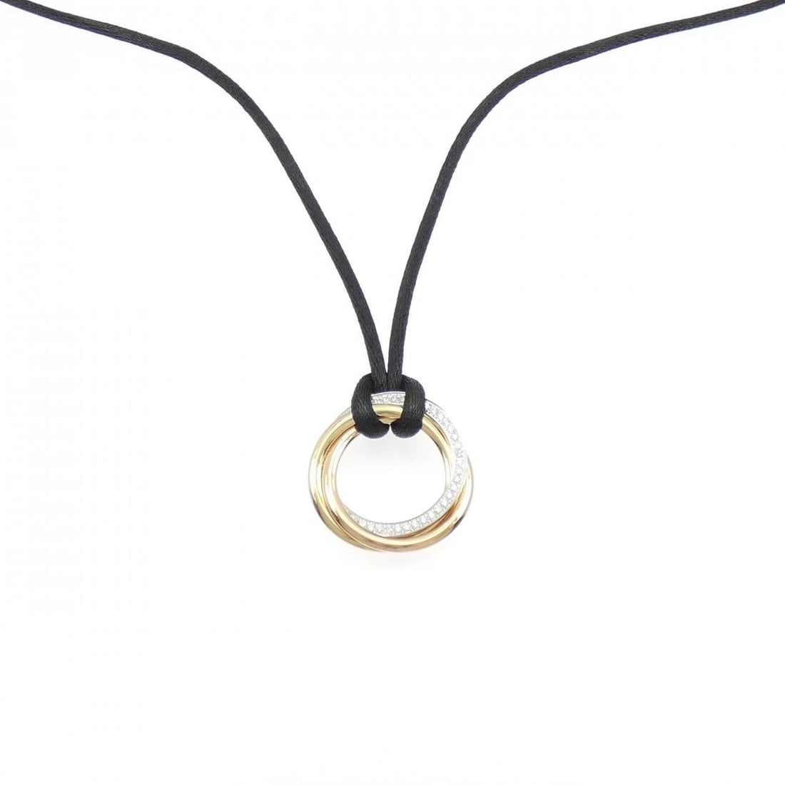 CARTIER TRINITY MEDIUM NECKLACE: Cartier Trinity Medium Necklace Brand: CARTIER Type: Necklace Material: 750 Yellow Gold/750 White Gold/750 Pink Gold, Color: None Size: -90cm,Actual Size Diameteraround: 23.9mm Chain maximum width