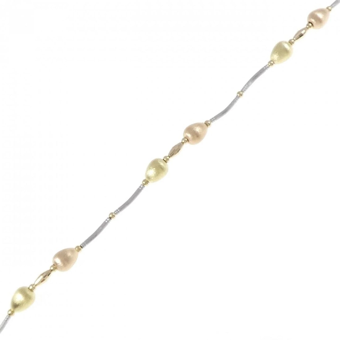 K18YG K18PG PT850 BRACELET: K18YG K18PG PT850 Bracelet Brand: Unbranded Type: Bracelet Material: K18 Yellow Gold K18 Pink Gold Platinum 850, Main Stone/Creation ` Color: yG,PG,Pt Size: 18.5cmMax W: 6.2mm Accessories: