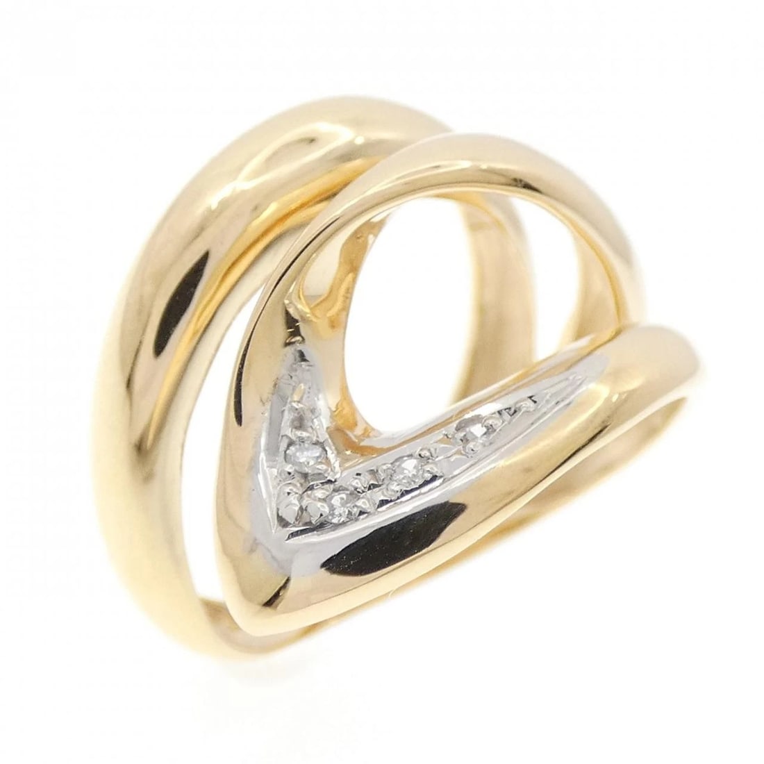 K18YG PT900 DIAMOND RING: K18YG PT900 Diamond Ring Brand: Unbranded Type: Ring Material: K18 Yellow Gold Platinum 900, Main Stone/Creation Natural Color: yellow gold Size: 6.5US Accessories: None Accessories Notice:
