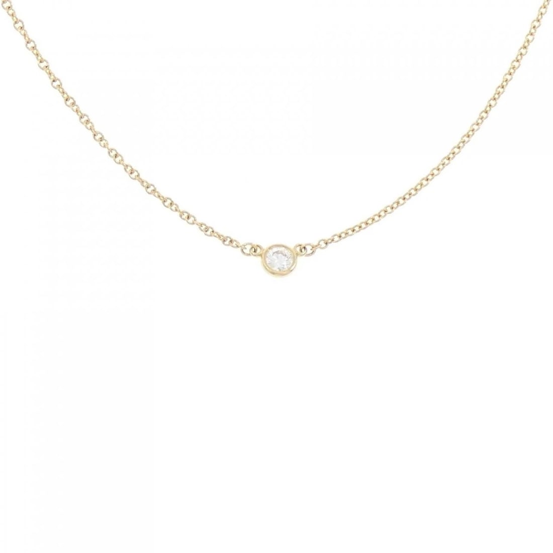 TIFFANY & CO. BY THE YARD NECKLACE: Tiffany & Co. By the Yard Necklace Brand: Tiffany Type: Necklace Material: 750 Yellow Gold, Main Stone/Creation Natural Color: White Gold Size: 40cm,ActualSize Diameter: 3.8mm Chain Max. W: