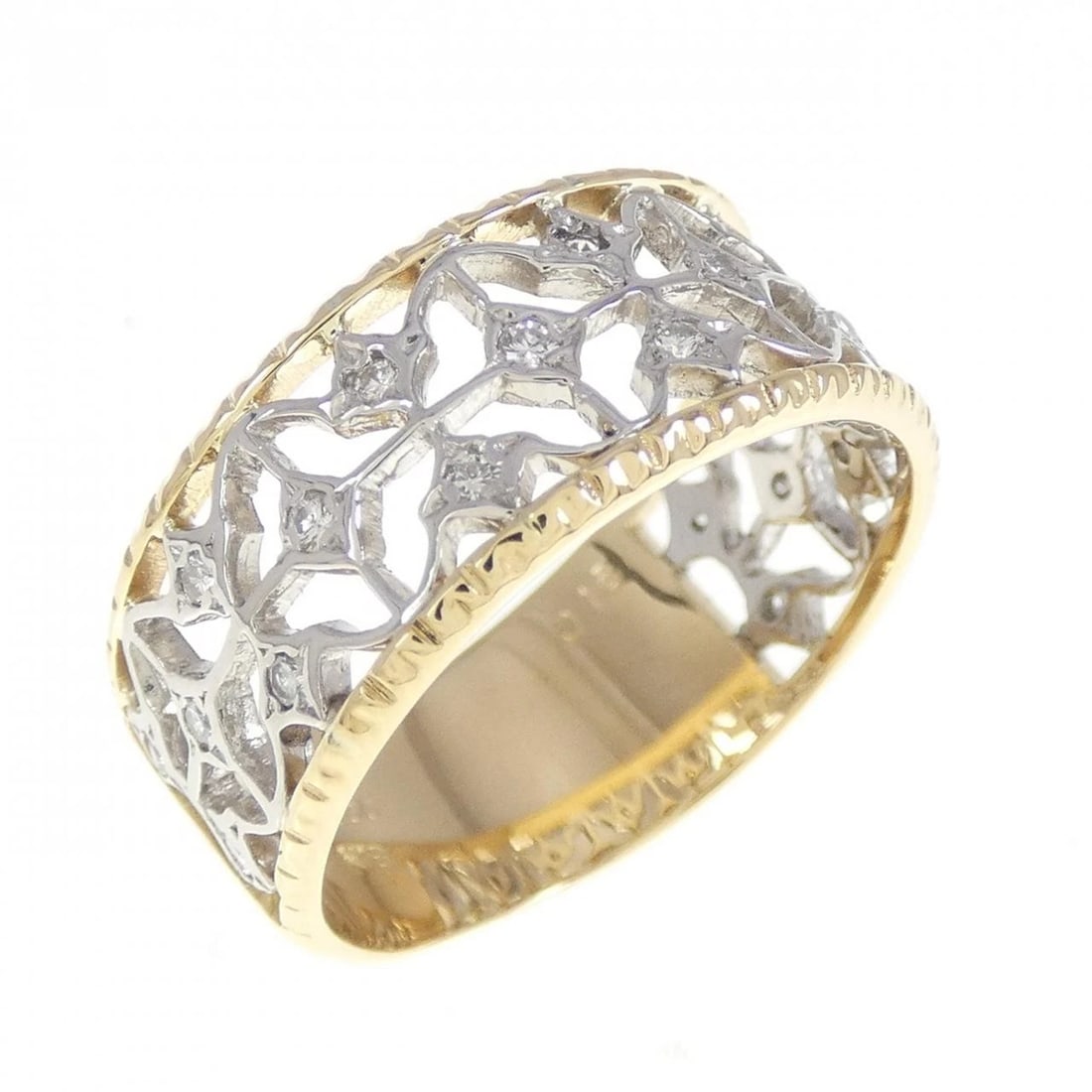 K18YG PT900 DIAMOND RING: K18YG PT900 Diamond Ring Brand: Unbranded Type: Ring Material: K18 Yellow Gold Platinum 900, Main Stone/Creation Natural Color: yellow gold Size: 7US Accessories: None Accessories Notice:
