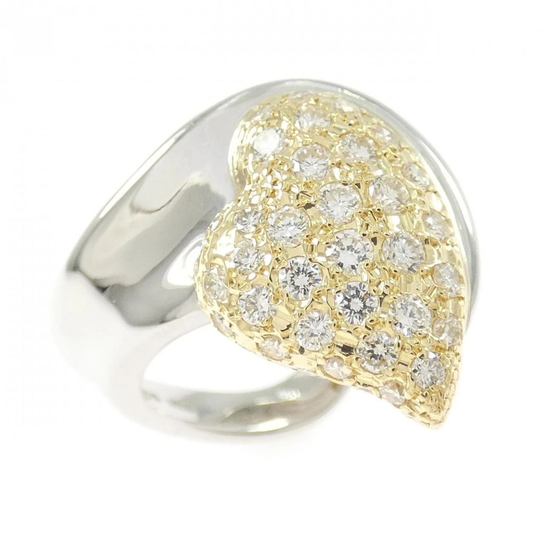 PT900/K18YG DIAMOND RING: PT900/K18YG Diamond Ring Brand: Unbranded Type: Diamond ring Material: PT900/K18YG, Main Stone/Creation Natural Color: Yellow Gold Size: US7 Accessories: None Accessories Notice: When