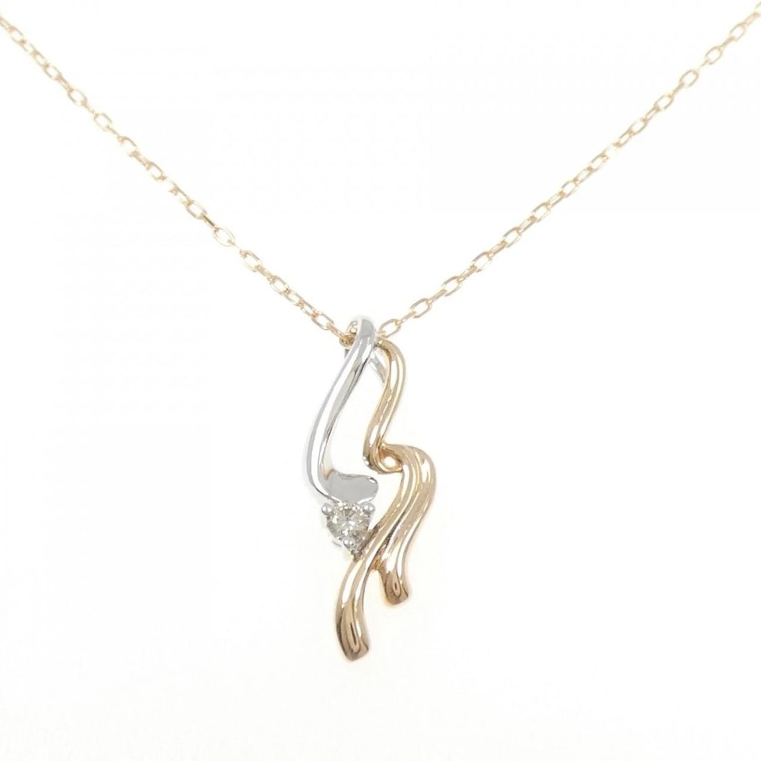 K18PG K18WG DIAMOND NECKLACE (1 of 4)