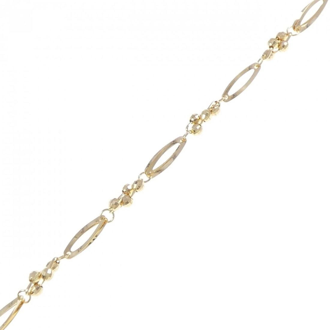 K18YG BRACELET: K18YG Bracelet Brand: Unbranded Type: Bracelet Material: K18 Yellow Gold, Color: yellow gold Size: 18.5cm ActualSizeMax W: 4.3mm Accessories: None Accessories Notice: When purchasing pre-o
