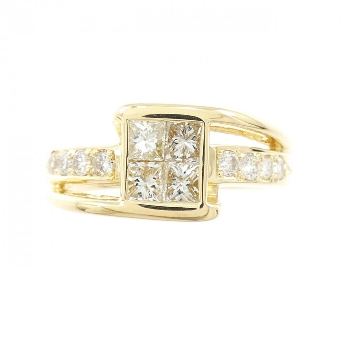 K18YG DIAMOND RING - 2