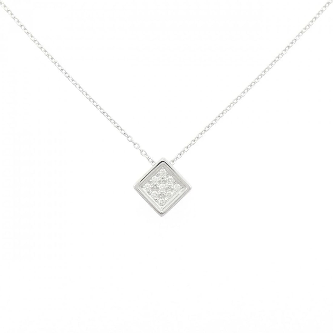 TASAKI DIAMOND NECKLACE: TASAKI Diamond Necklace Brand: TASAKI Type: Necklace Material: K18 White Gold, Main Stone/Creation Natural Color: White Gold Size: 42cm,ActualSize Pendant top H x W: 10.5mmx10.5mm Chain Max.