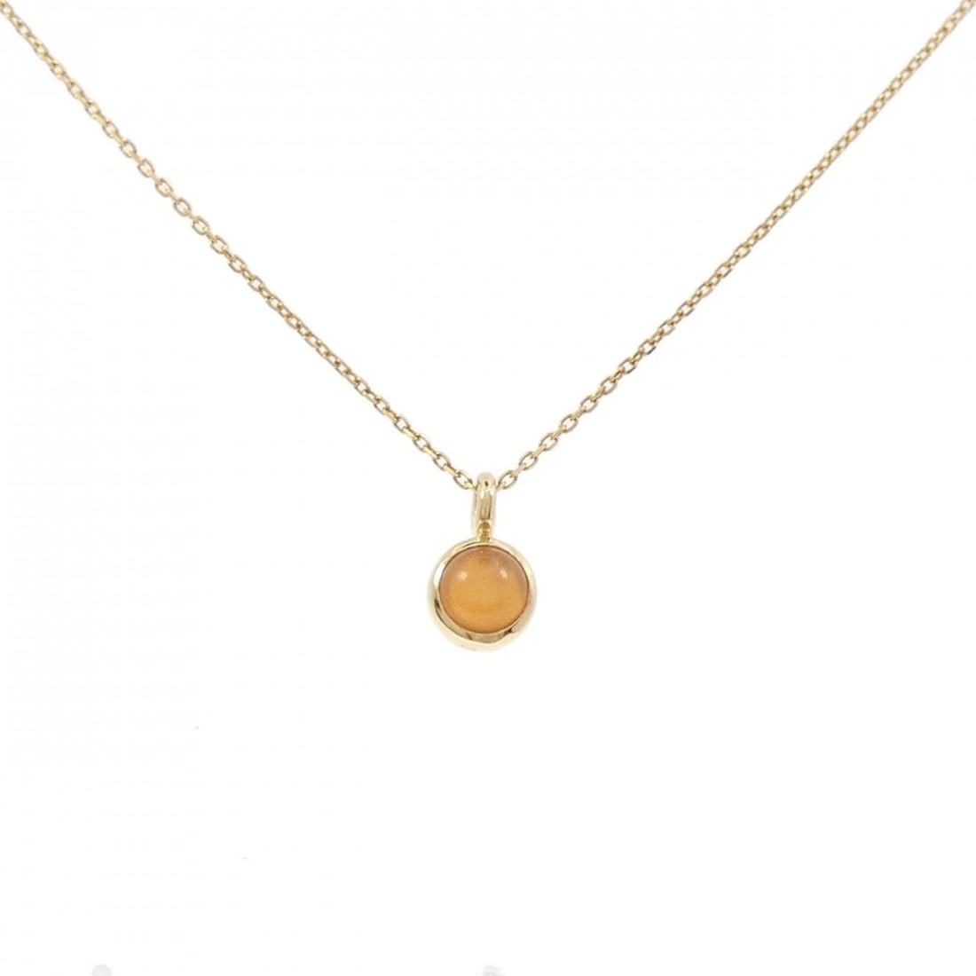K18YG MOONSTONE NECKLACE: K18YG Moonstone Necklace Brand: Unbranded Type: Necklace Material: K18 Yellow Gold, Main Stone/Creation Natural Color: yellow gold Size: 40cm ActualSizePendant top H x W: 14.0mmx8.5mm Chain