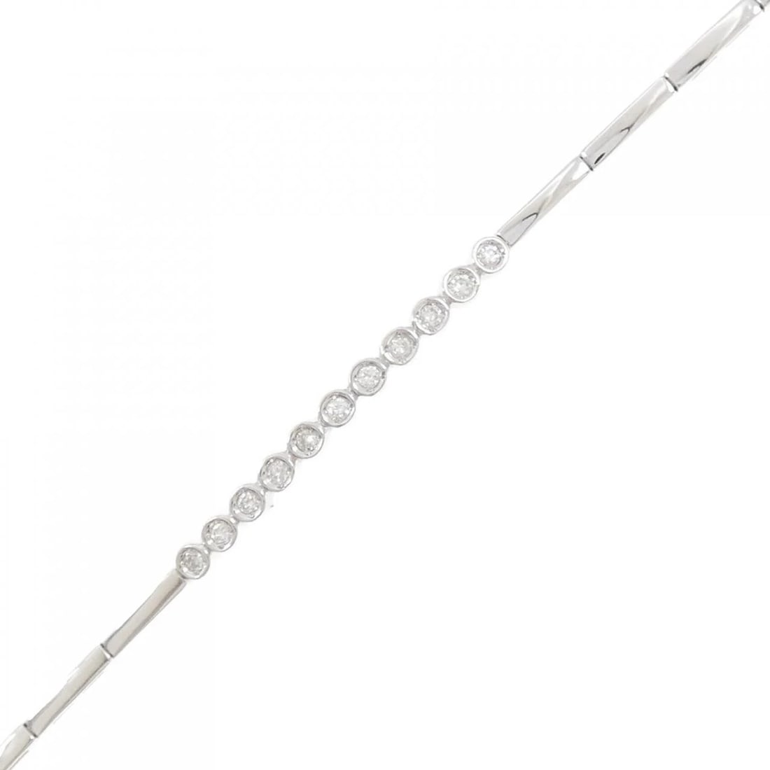 K18WG DIAMOND BRACELET: K18WG Diamond Bracelet Brand: Unbranded Type: Bracelet Material: K18 White Gold, Main Stone/Creation Natural Color: white gold Size: 18cmMax W: 3.2mm Accessories: None Accessories Notice: