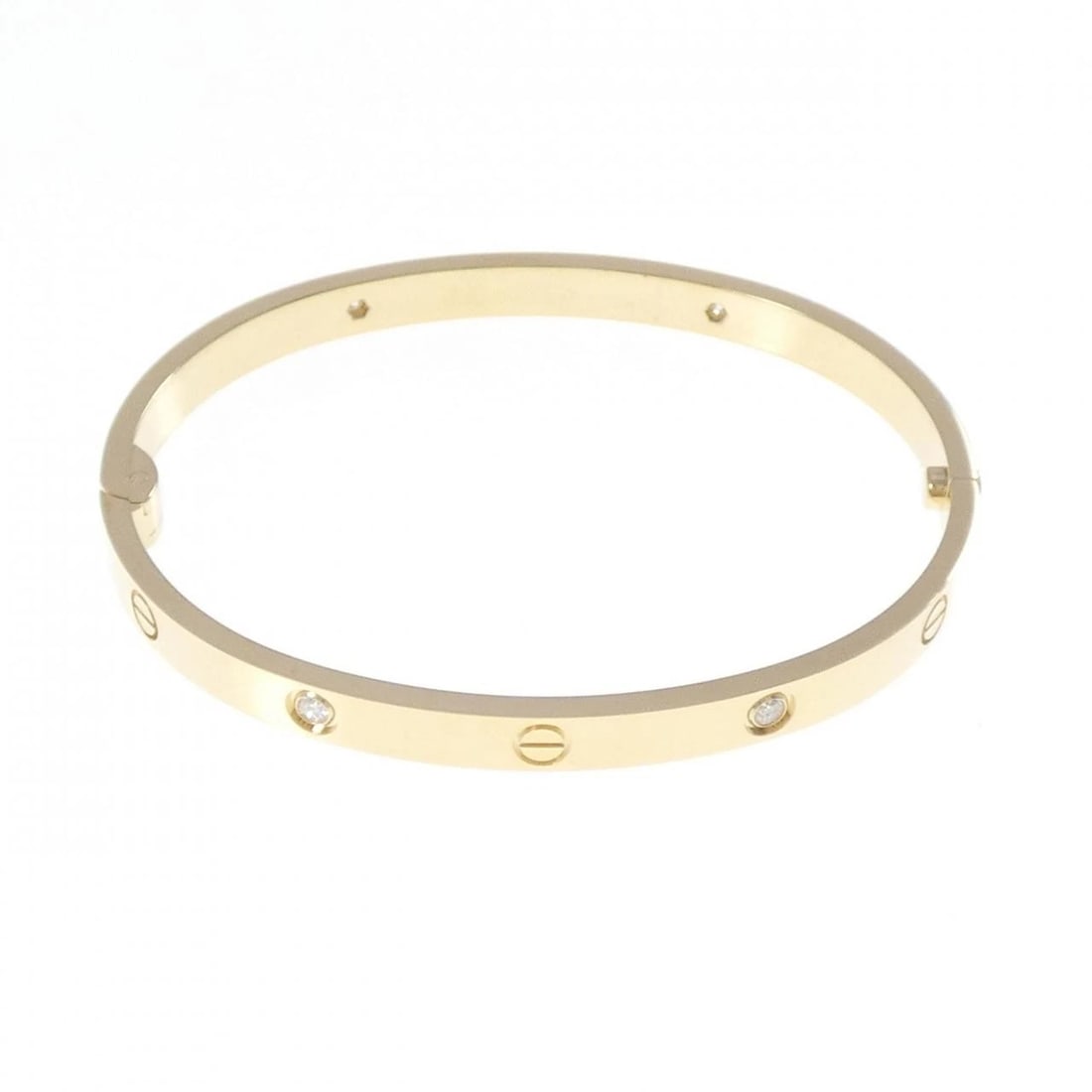 CARTIER LOVE BRACELET 4P: Cartier Love Bracelet 4P Brand: CARTIER Type: Bracelets Material: 750 yellow gold, Main Stone/Creation Natural Color: yellow gold Size: 16.5cm,Actual Size Max width approx.: 4.7mm Accessories: No
