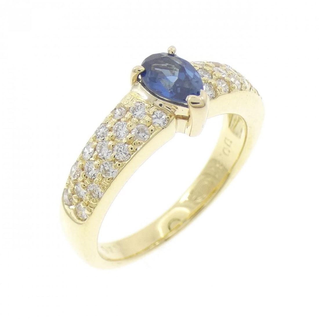 K18YG SAPPHIRE RING: K18YG Sapphire Ring Brand: Unbranded Type: Ring Material: K18 Yellow Gold, Main Stone/Creation sapphire Color: yellow gold Size: 6.5US Accessories: None Accessories Notice: When purchasing