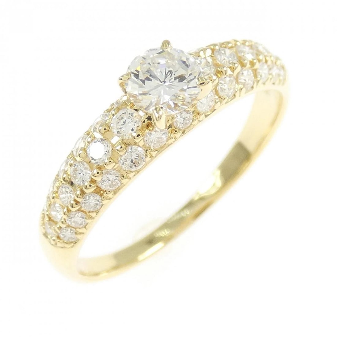 K18YG DIAMOND RING: K18YG Diamond Ring Brand: Unbranded Type: Ring Material: K18 Yellow Gold, Main Stone/Creation Natural Color: yellow gold Size: 8US Accessories: None Accessories Notice: When purchasing pre