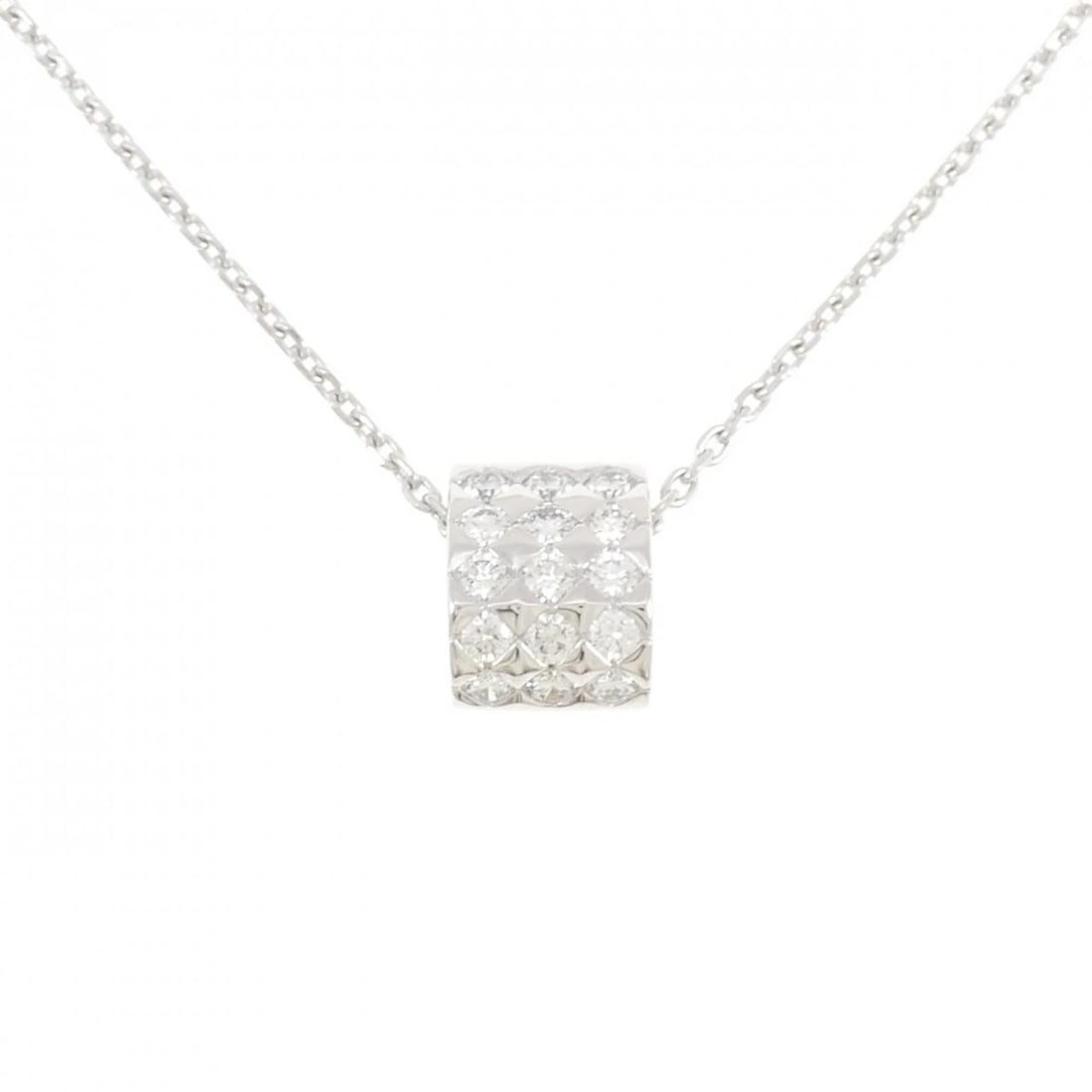 BOUCHERON DIAMANT NECKLACE: Boucheron Diamant Necklace Brand: Boucheron Type: Necklace Material: 750 white gold, Main Stone/Creation Natural Color: white gold Size: 40cm,Actual Size Pendant length approx. x width