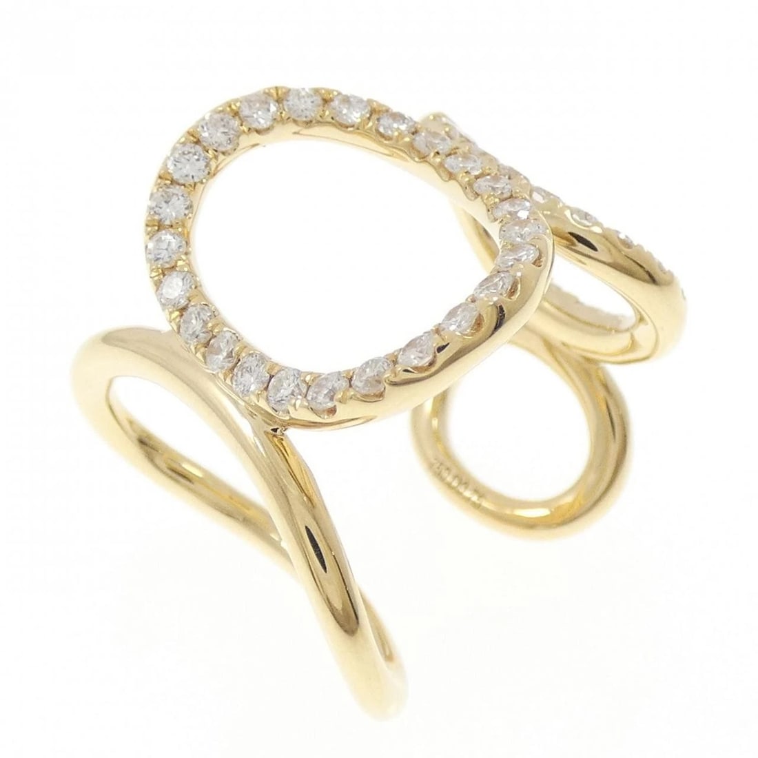 750YG DIAMOND RING: 750YG Diamond Ring Brand: Unbranded Type: Ring Material: 750 Yellow Gold, Main Stone/Creation Natural Color: yellow gold Size: 6.5-7 (US size) Accessories: None Accessories Notice: When