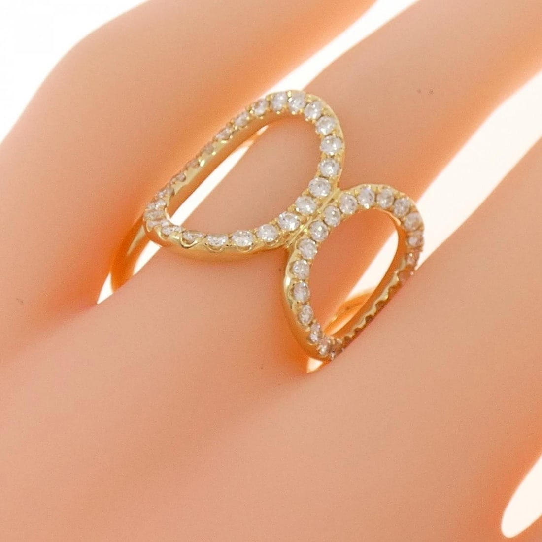 750YG DIAMOND RING - 4