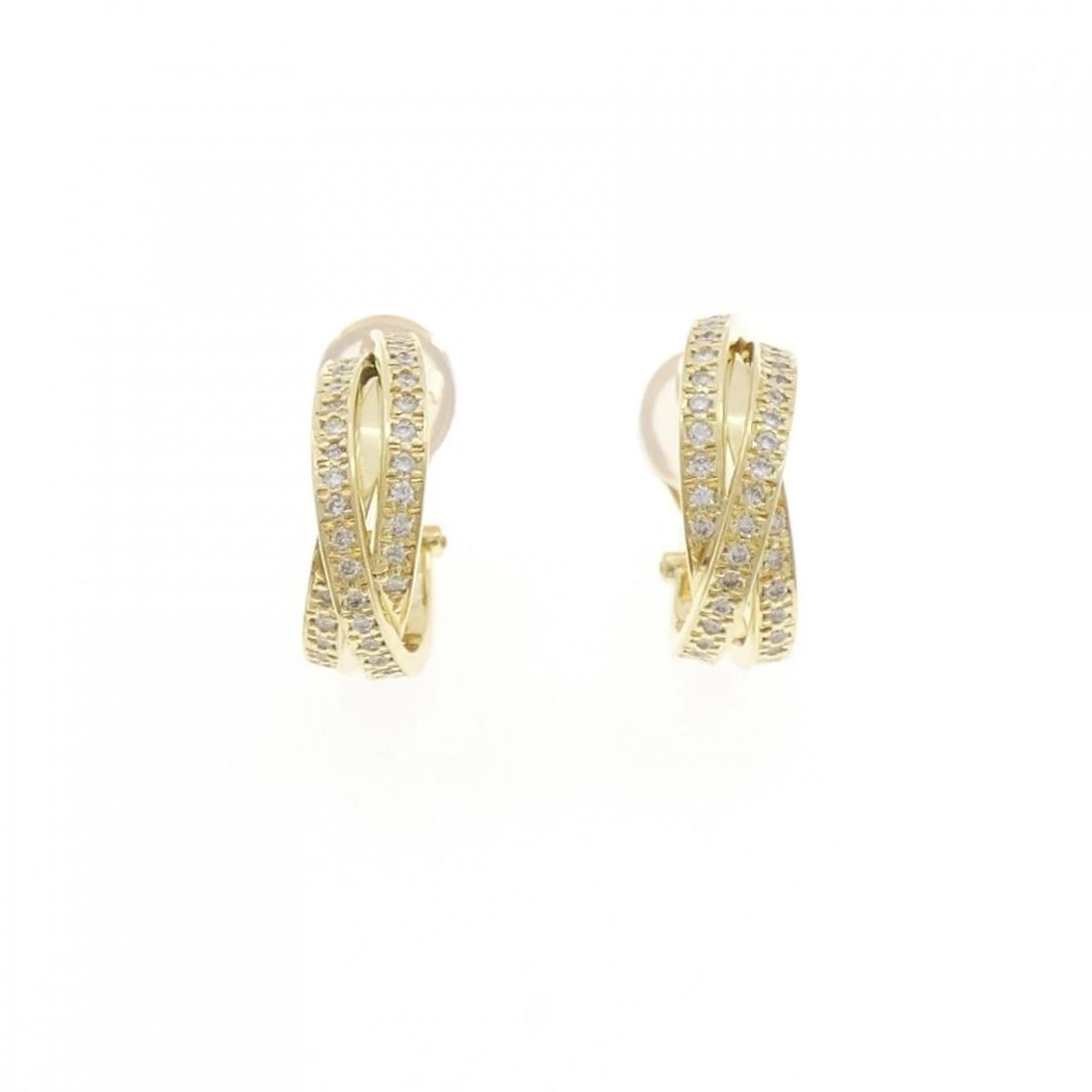 K18YG DIAMOND EARRINGS: K18YG Diamond Earrings Brand: Unbranded Type: Earrings Material: K18 Yellow Gold, Main Stone/Creation Natural Color: Yellow Gold Size: ActualSize HxW: 19.5mmx6.2mm Accessories: None Access