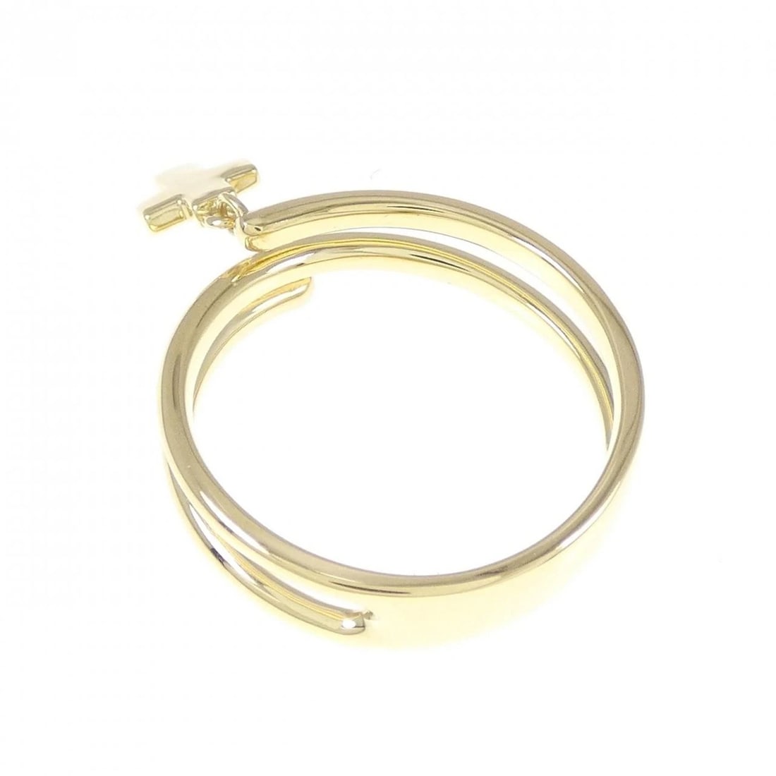 K18YG CROSS DIAMOND RING - 3