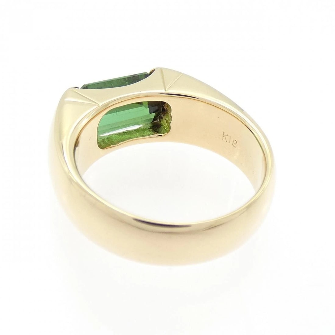 K18YG TOURMALINE RING: K18YG Tourmaline Ring Brand: Unbranded Type: Ring Material: K18 Yellow Gold, Main Stone/Creation TourmalineSide Stone Natural Color: Yellow Gold Size: 6.5 (US size) Accessories: None