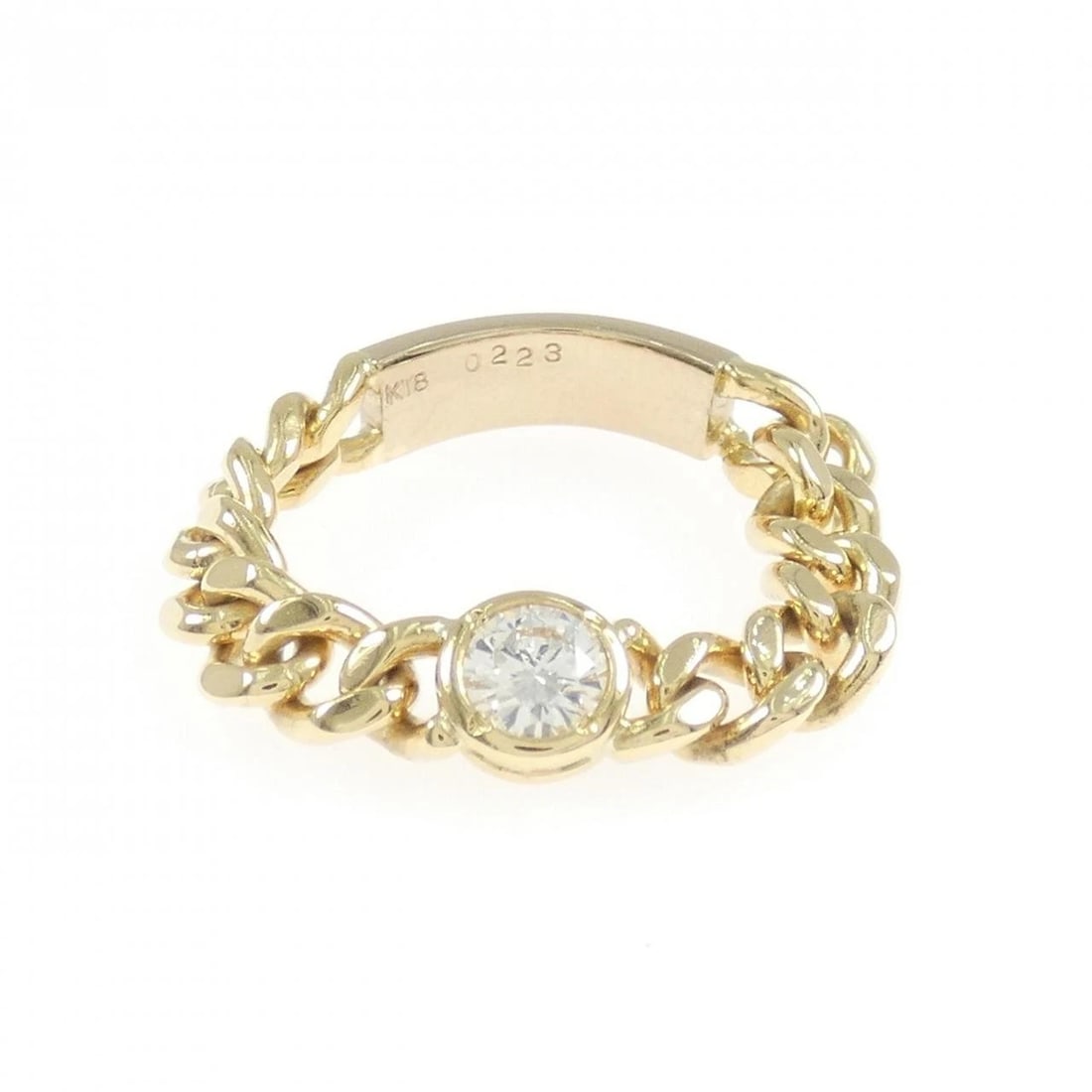 K18YG DIAMOND RING: K18YG Diamond Ring Brand: Unbranded Type: Ring Material: K18 Yellow Gold, Main Stone/Creation Natural Color: yellow gold Size: 6US Accessories: None Accessories Notice: When purchasing