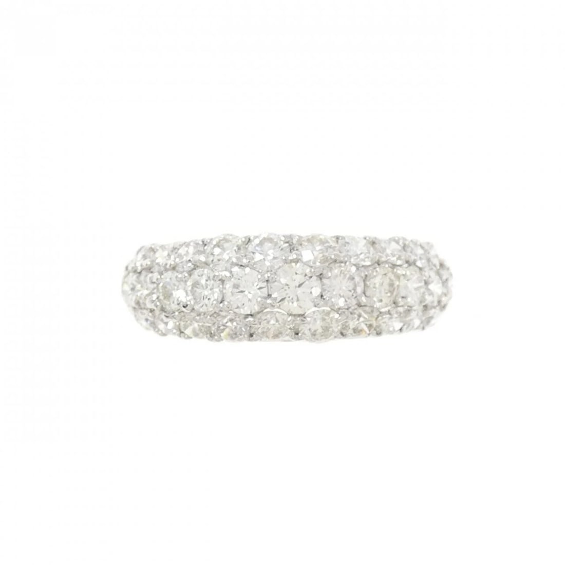 K18WG PAVE DIAMOND RING - 2