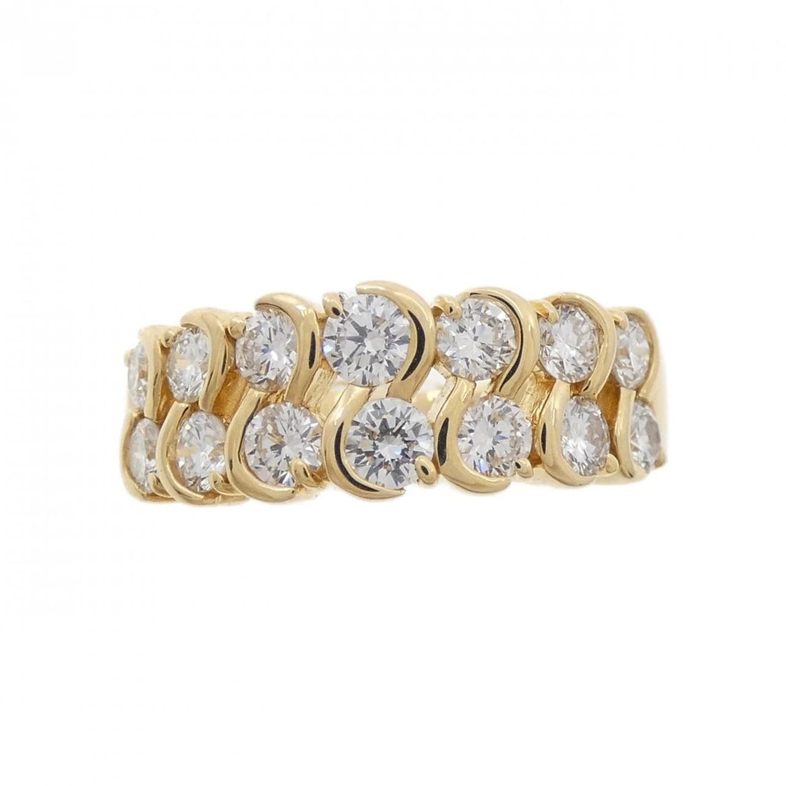 K18YG DIAMOND RING - 2