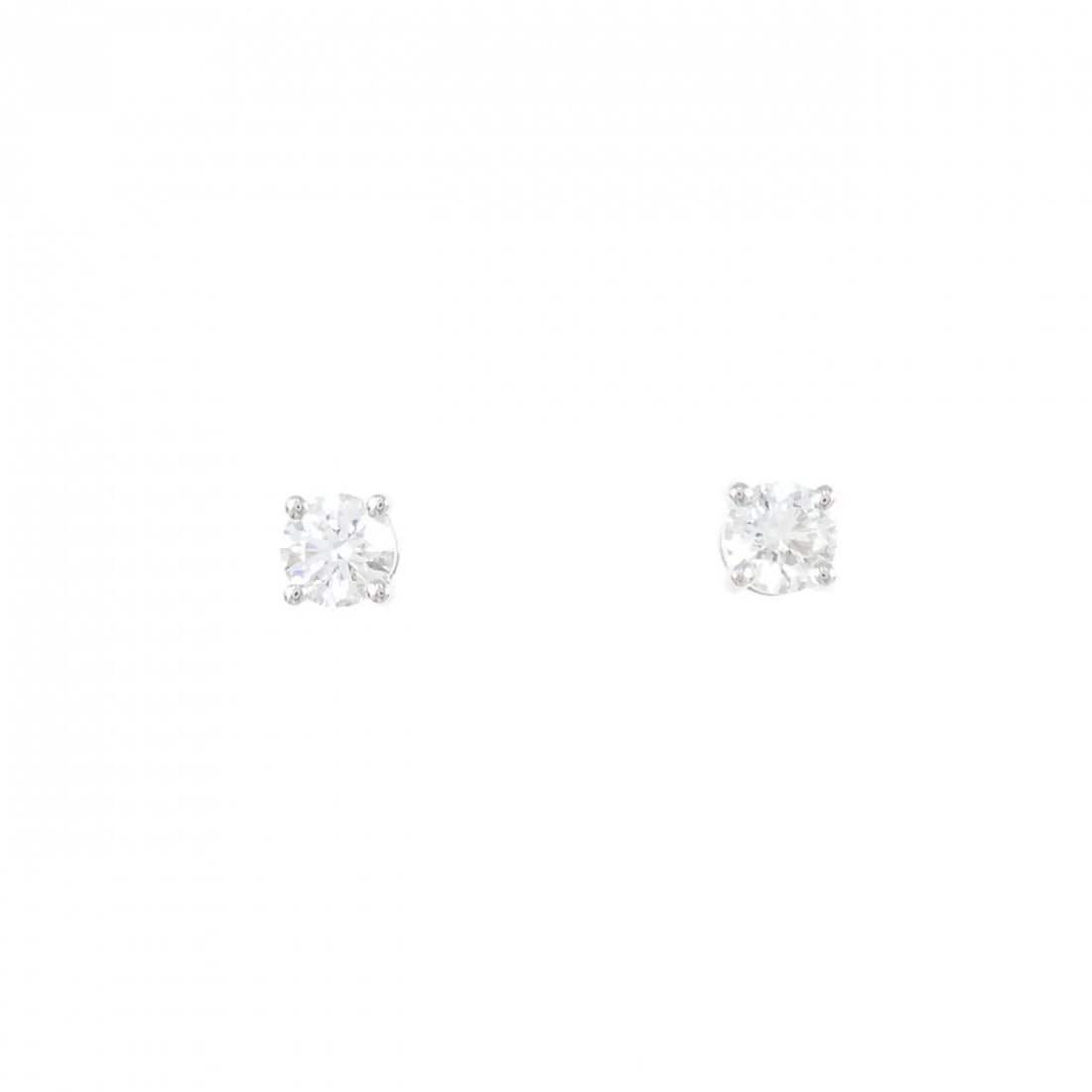TIFFANY & CO. SOLITAIRE EARRINGS: Tiffany & Co. solitaire Earrings Brand: Tiffany Type: Earrings Material: Platinum 950, Main Stone/Creation Natural Color: Platinum Size: ActualSize HxW: 4.0mmx4.0mm Accessories: None