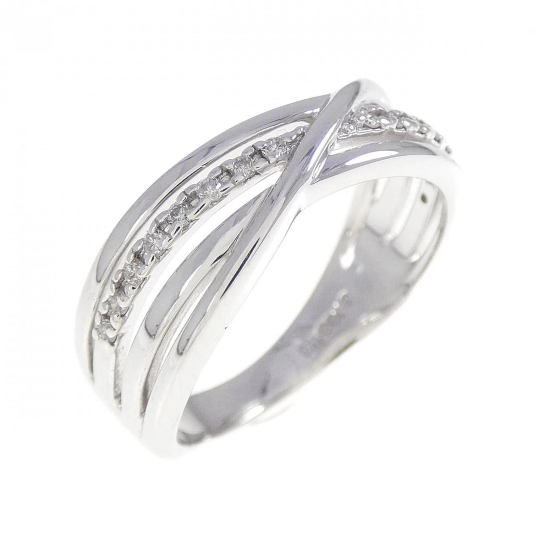 K18WG DIAMOND RING: K18WG Diamond Ring Brand: Unbranded Type: Ring Material: K18 White Gold, Main Stone/Creation Natural Color: white gold Size: 4.5-5US Accessories: None Accessories Notice: When purchasing p