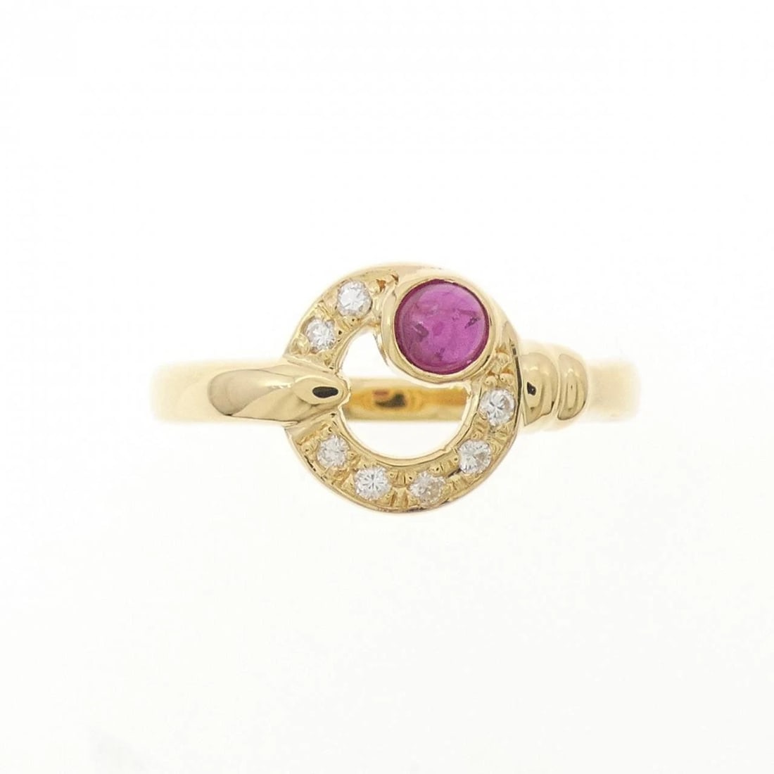 K18YG RUBY RING - 2