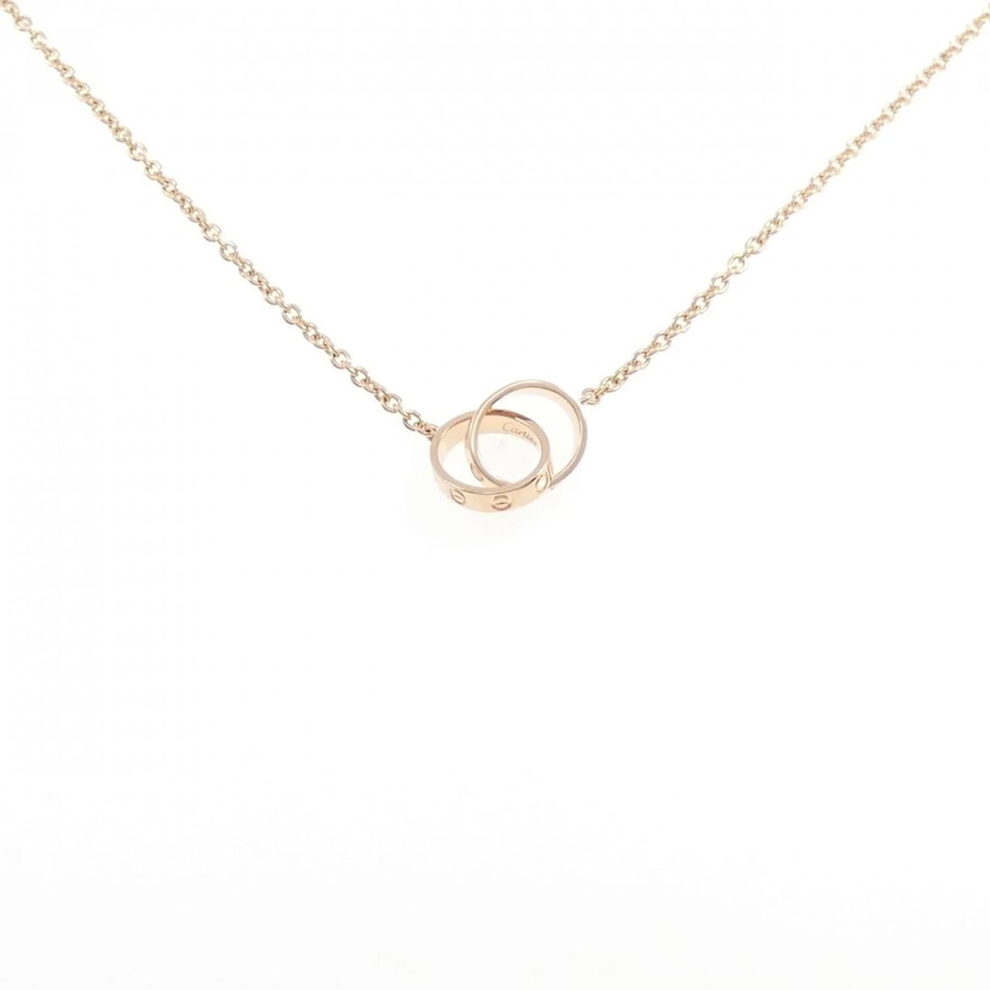 CARTIER BABY LOVE NECKLACE: Cartier Baby Love Necklace Brand: Cartier Type: Necklace Material: 750 Pink Gold, Color: Pink Gold Size: 45cm,ActualSize Max W: 9.6mm Chain Max. W: 1.8mm Accessories: None Accessories Notice: