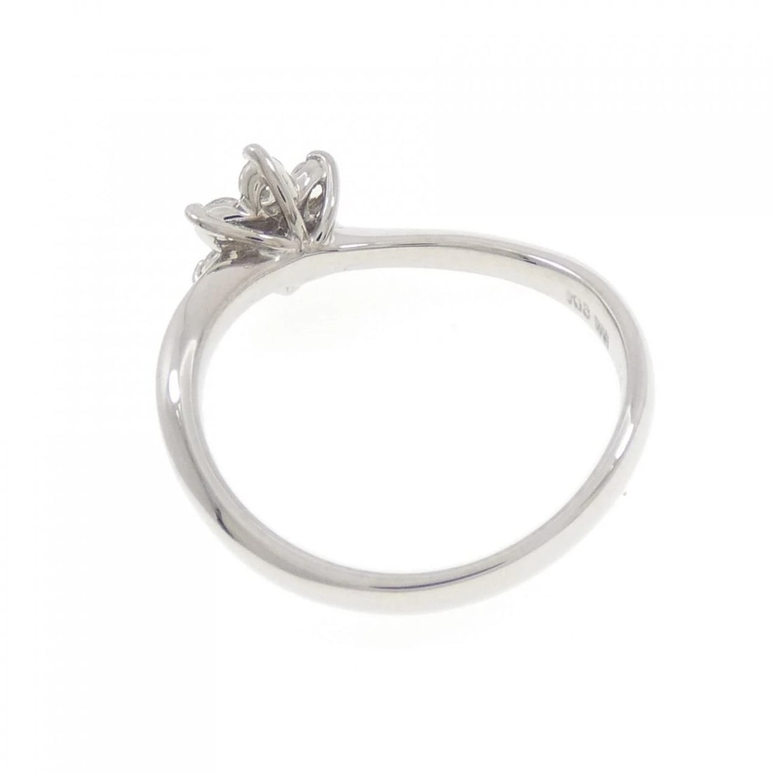 K18WG FLOWER DIAMOND RING - 3