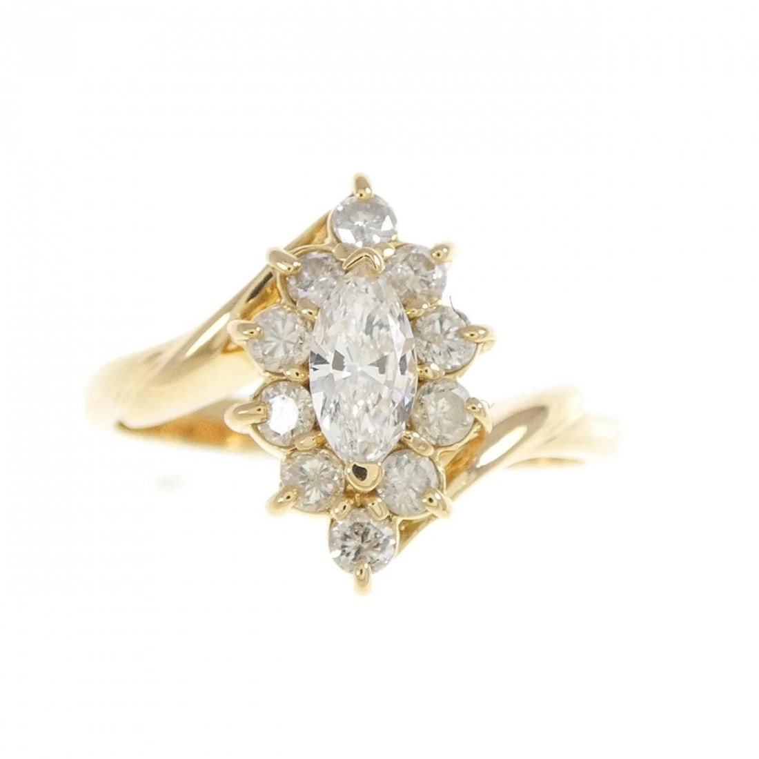 K18YG DIAMOND RING - 2