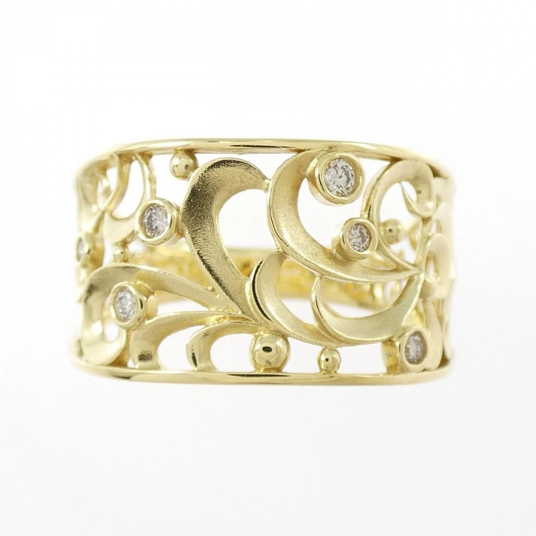 K18YG DIAMOND RING - 2