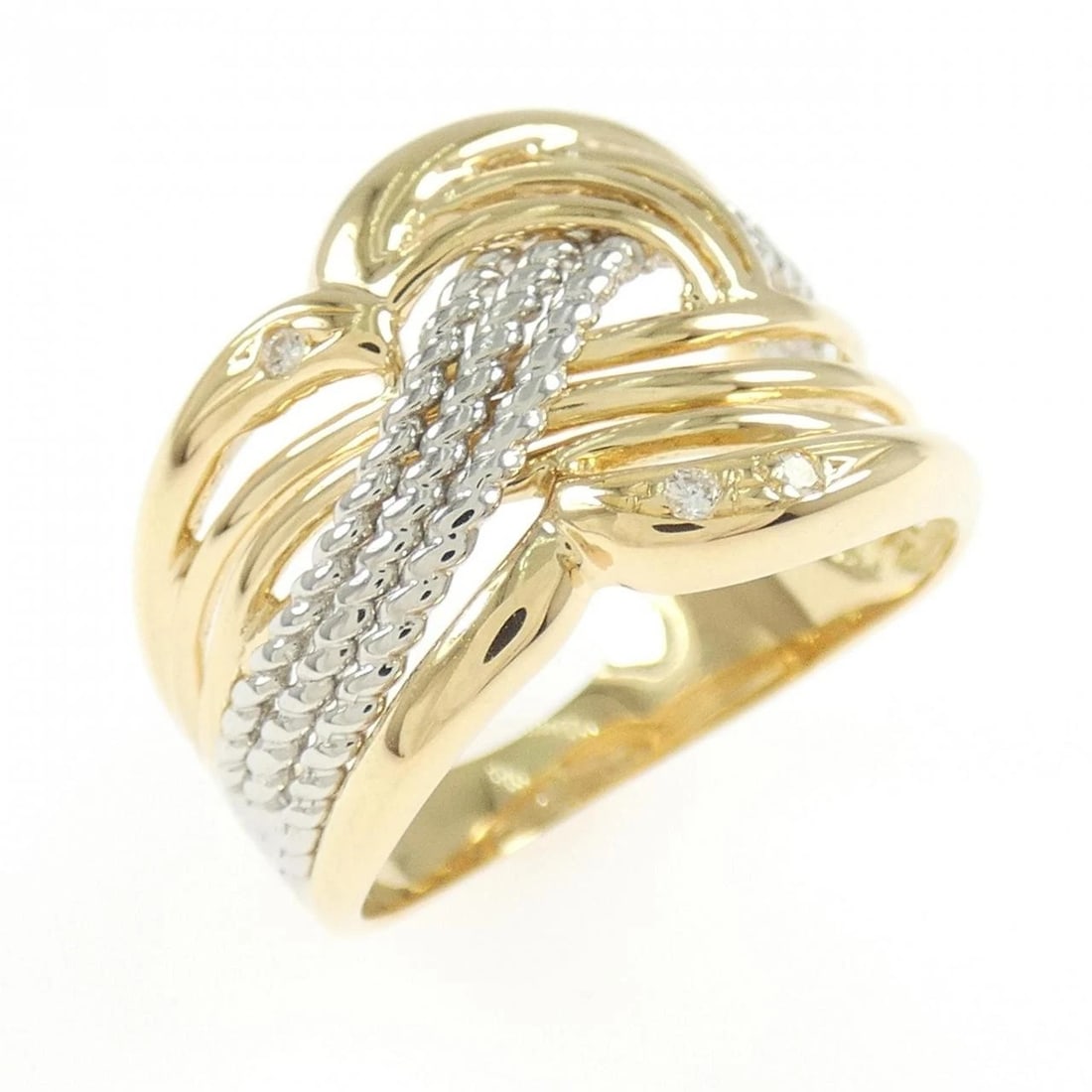 K18YG PT900 DIAMOND RING: K18YG PT900 Diamond Ring Brand: Unbranded Type: Ring Material: K18 Yellow Gold Platinum 900, Main Stone/Creation Natural Color: yellow gold Size: 5.5US Accessories: None Accessories Notice: