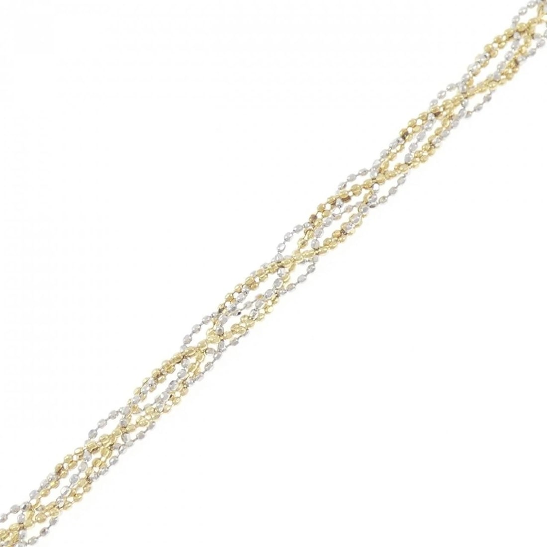 K18YG K18WG BRACELET: K18YG K18WG Bracelet Brand: Unbranded Type: Bracelet Material: K18 Yellow Gold K18 White Gold, Main Stone/Creation Natural Color: yellow gold Size: ActualSizeMax W: 3.6mm Accessories: None