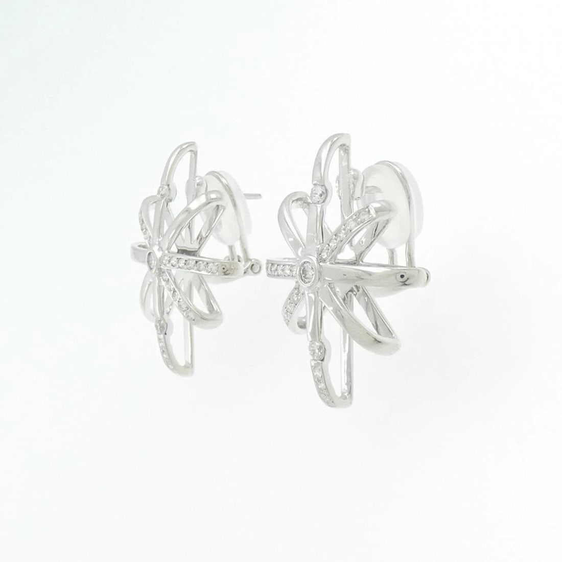 K18WG DIAMOND PIERCE/EARRING - 2
