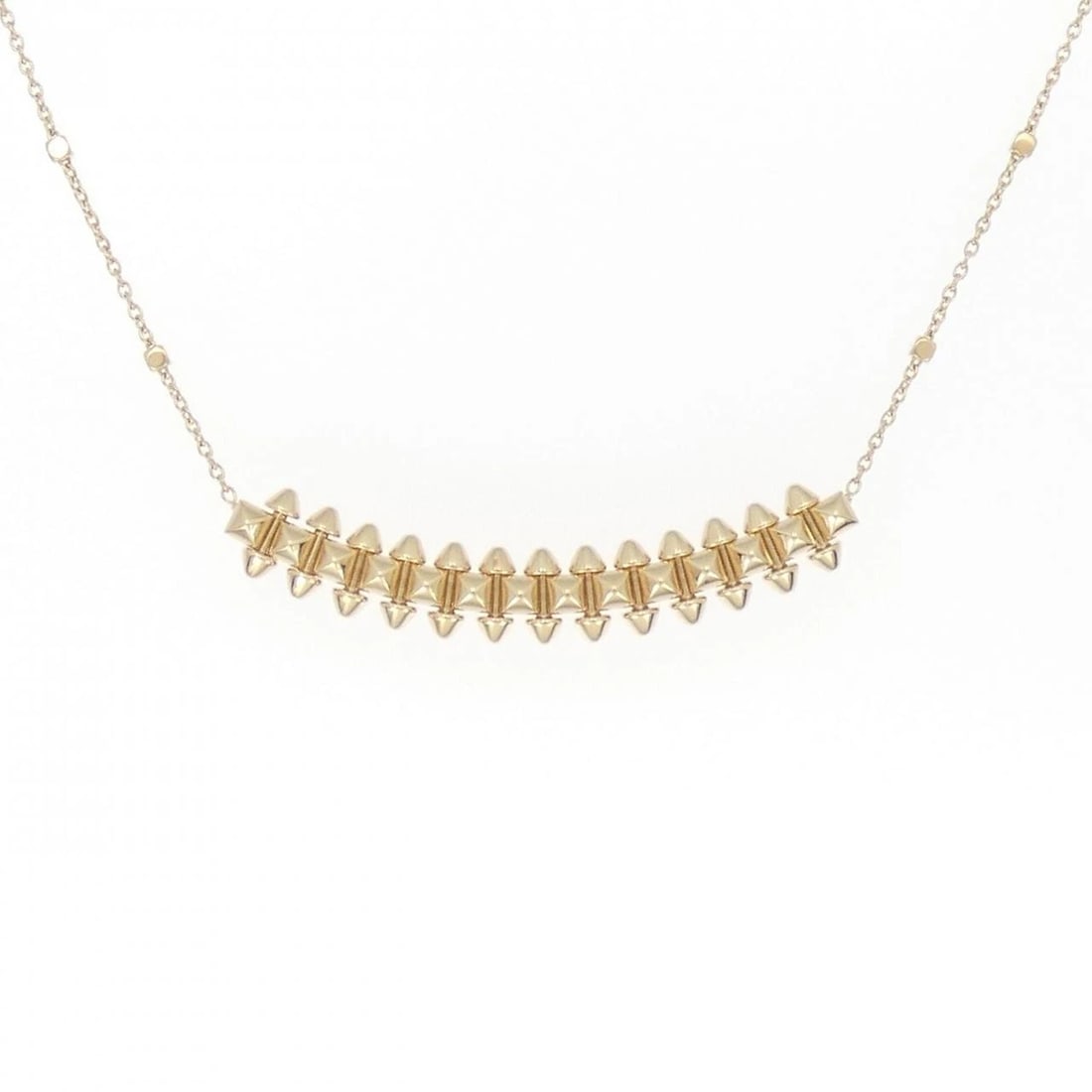 CARTIER CLASH SMALL NECKLACE: Cartier Clash Small Necklace Brand: Cartier Type: Necklace Material: 750 Pink Gold, Color: Pink Gold Size: 39 42cm,ActualSize Pendant top H x W: 6.4mmx41.1mm Chain Max. W: 1.5mm Accessories: