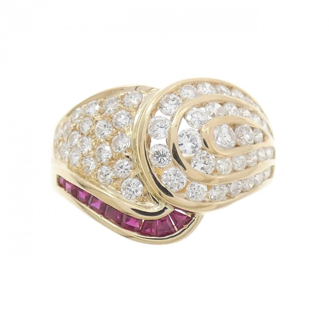 K18YG RUBY RING - 2