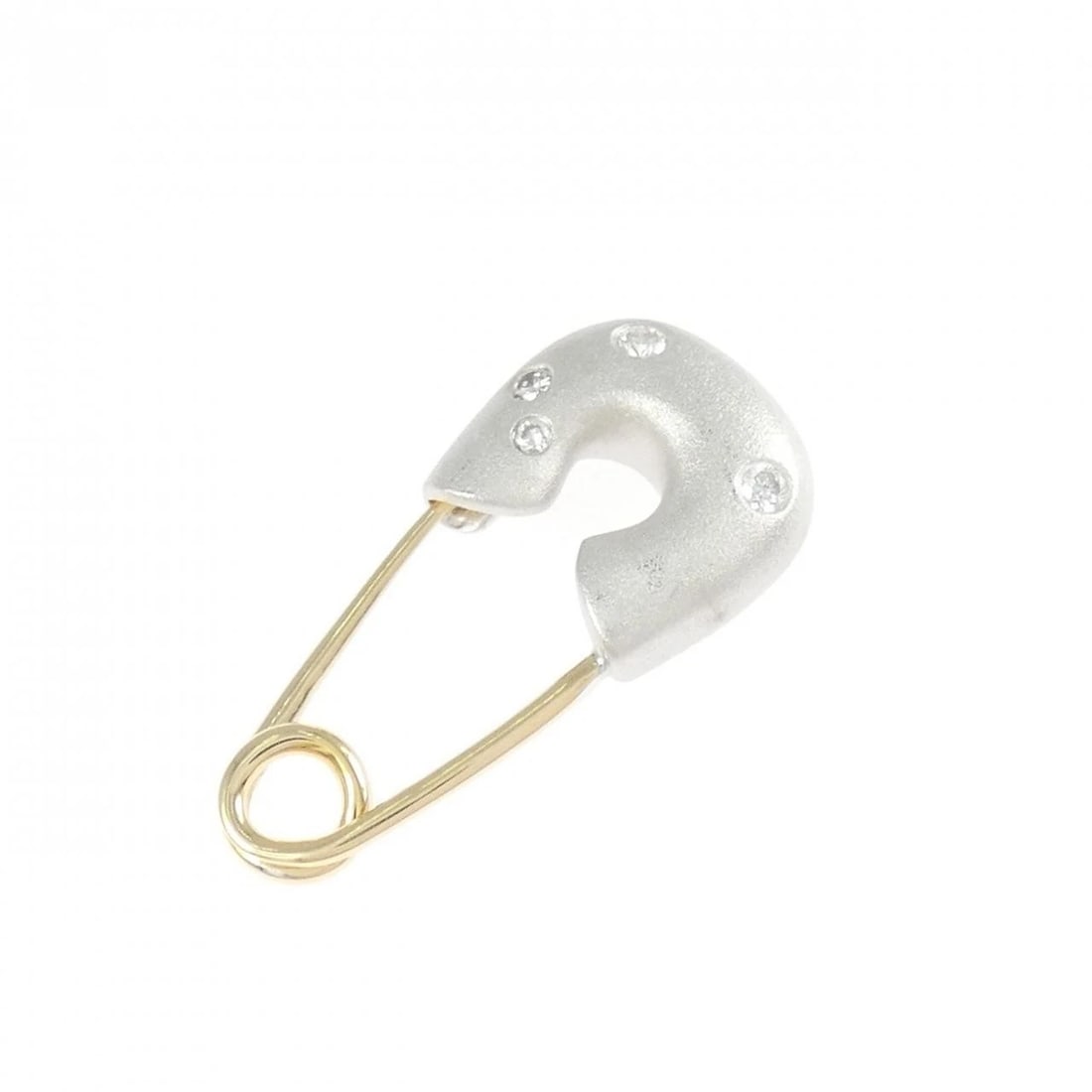 PONTE VECCHIO DIAMOND BROOCH: Ponte Vecchio Diamond Brooch Brand: Ponte Vecchio Type: Pendant Brooch Material: K18 White Gold K18 Yellow Gold, Main Stone/Creation Natural Color: None Size: ActualSize HxW: 24.5mmx11.9mm 