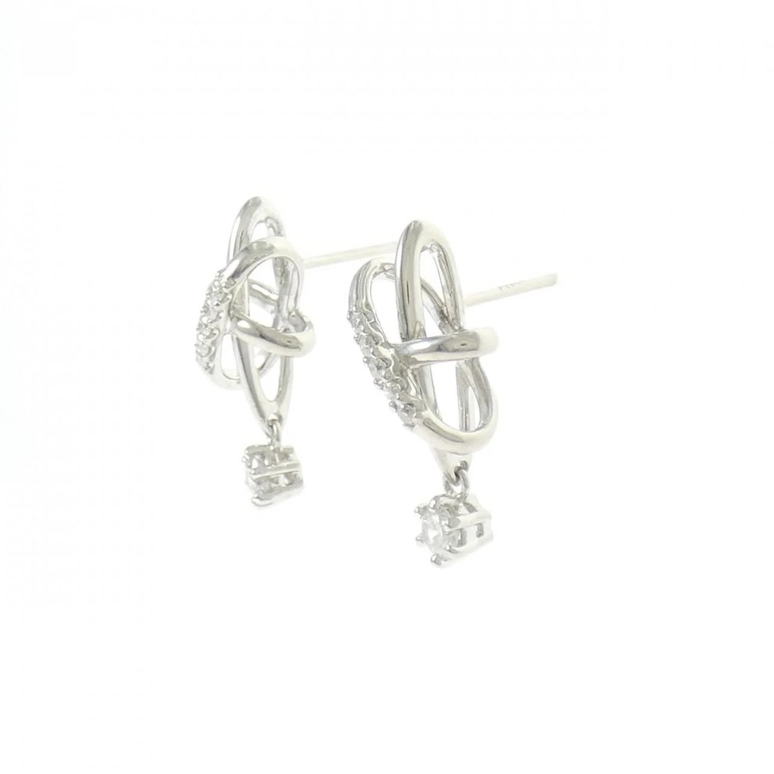 PT900 DIAMOND EARRINGS - 2