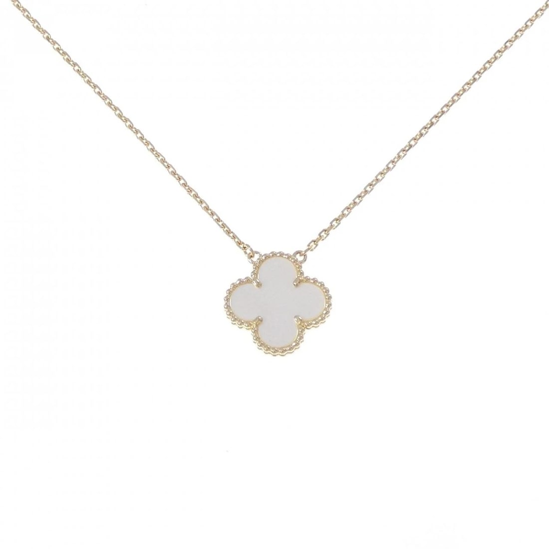 VAN CLEEF & ARPELS ALHAMBRA NECKLACE: Van Cleef & Arpels Alhambra Necklace Brand: Van Cleef & Arpels Type: Necklace Material: 750 yellow gold, Main Stone/Creation Mother Of Pearl Color: yellow gold Size: 37?42cm,Actual Size
