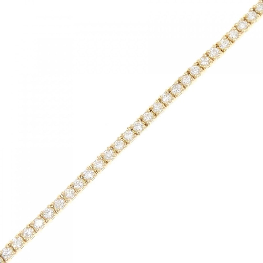 K18YG DIAMOND BRACELET: K18YG Diamond Bracelet Brand: Unbranded Type: Bracelet Material: K18 Yellow Gold, Main Stone/Creation Natural Color: yellow gold Size: -48cm ActualSizePendant top H x W: 28.8mmx7.2mm Chain