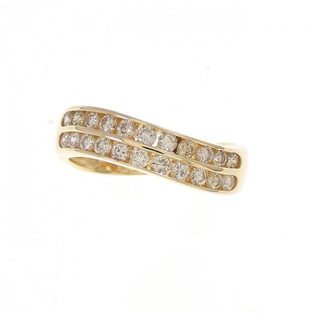 K18YG DIAMOND RING - 2