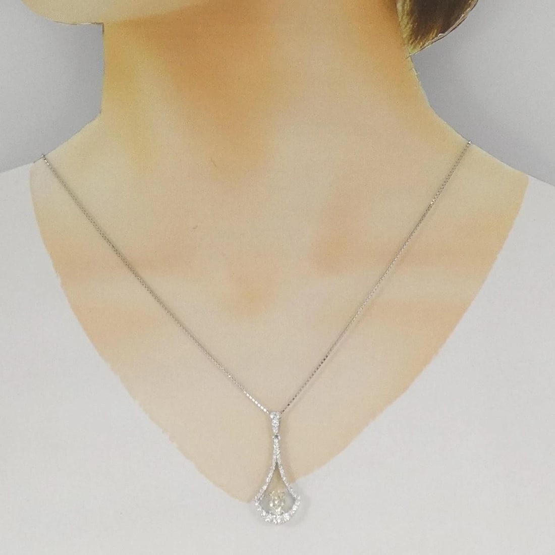 K18WG DIAMOND NECKLACE - 6