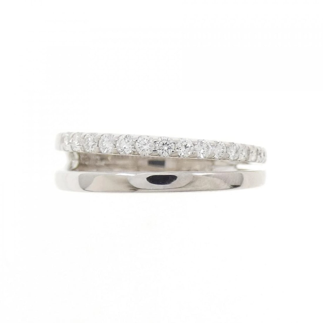 K18WG DIAMOND RING - 2