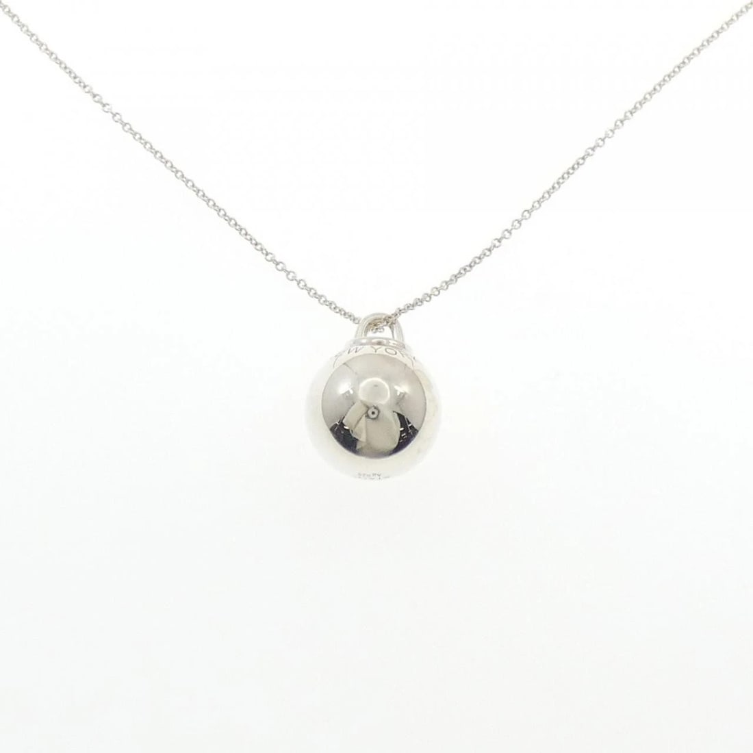 TIFFANY BALL NECKLACE: Tiffany Ball Necklace Brand: Tiffany Type: Necklace Material: 925 Silver, Color: Silver Size: 60-82cm,ActualSize Pendant top H x W: 23.7mmx18.6mm Chain Max. W: 1.5mm Accessories: None