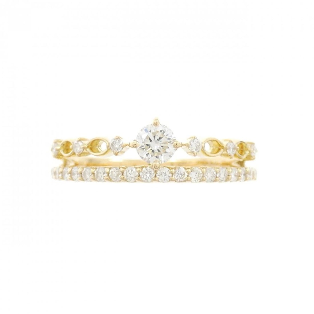 K18YG DIAMOND RING - 2