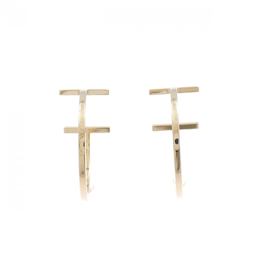 TIFFANY T WIRE HOOP MEDIUM EARRINGS: Tiffany T Wire Hoop Medium Earrings Brand: Tiffany Type: Earrings Material: 750 Pink Gold, Color: Pink Gold Size: ActualSize HxW: 23.1mmx10.3mm Accessories: None Accessories Notice: When