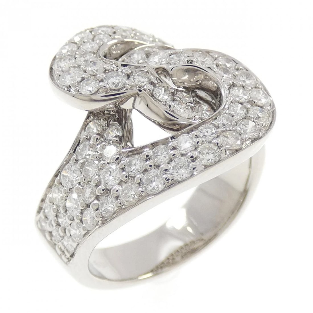 K18WG DIAMOND RING: K18WG Diamond Ring Brand: Unbranded Type: Ring Material: K18 White Gold, Main Stone/Creation Natural Color: White Gold Size: 6.5-7 (US size) Accessories: None Accessories Notice: When purc