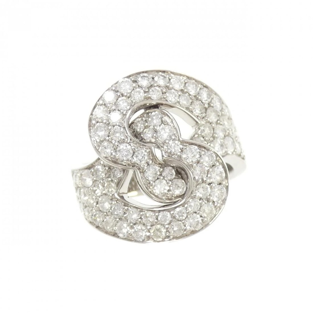 K18WG DIAMOND RING - 2